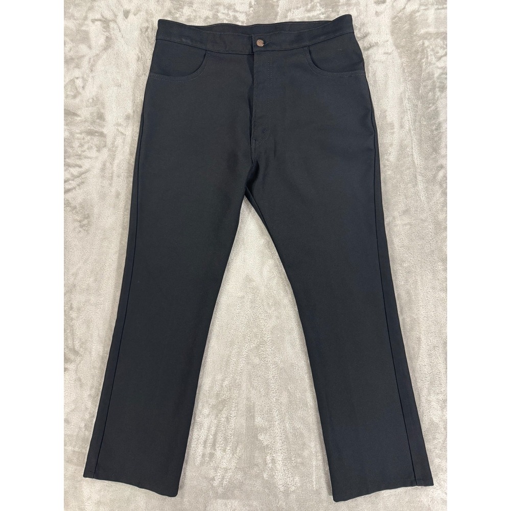 Vintage Levis‎ 517 Pants Mens 36x31 Black Bootcut Twill Minimalist No Belt Loops